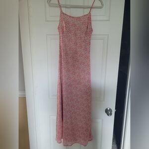 Floral Pink Sleeveless Dress